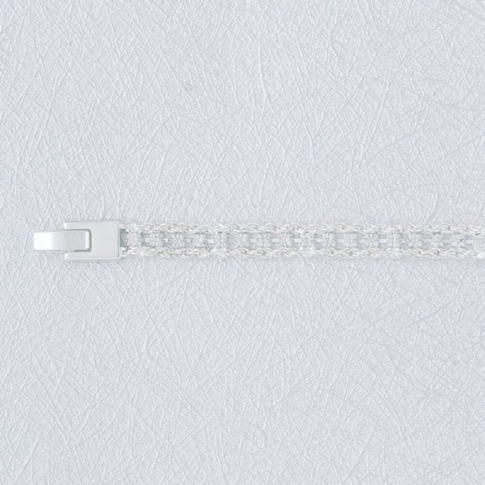 Silver Cubic Zirconia Rope Ballerina Tennis Bracelet